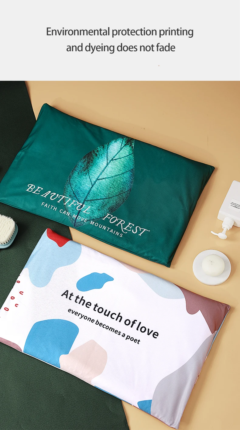 printed design cover anti-slip soft diatomite bath mats