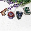 Craft Manual Crystal Rhinestone LOVE Letter Group Iron-on Patches Custom for Hats Teens Wears