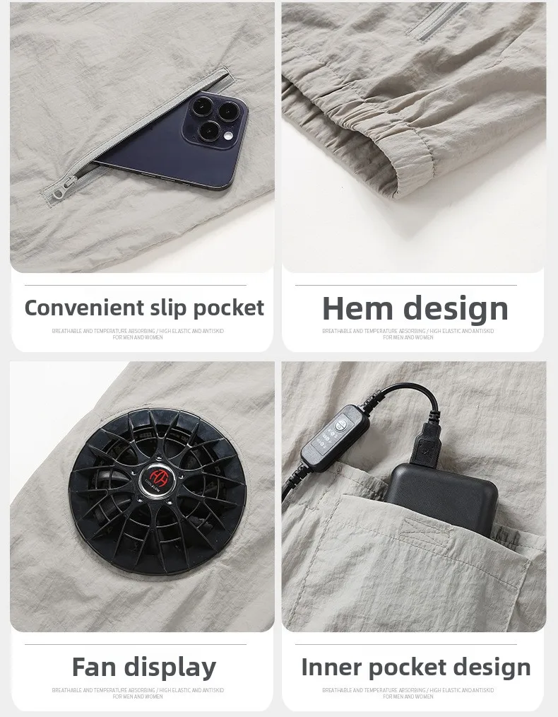 Custom logo Cross-Border New Smart Fan Clothing Sun Protection Rash Guard Cycling Fishing Air-Conditioning Apparel supplier