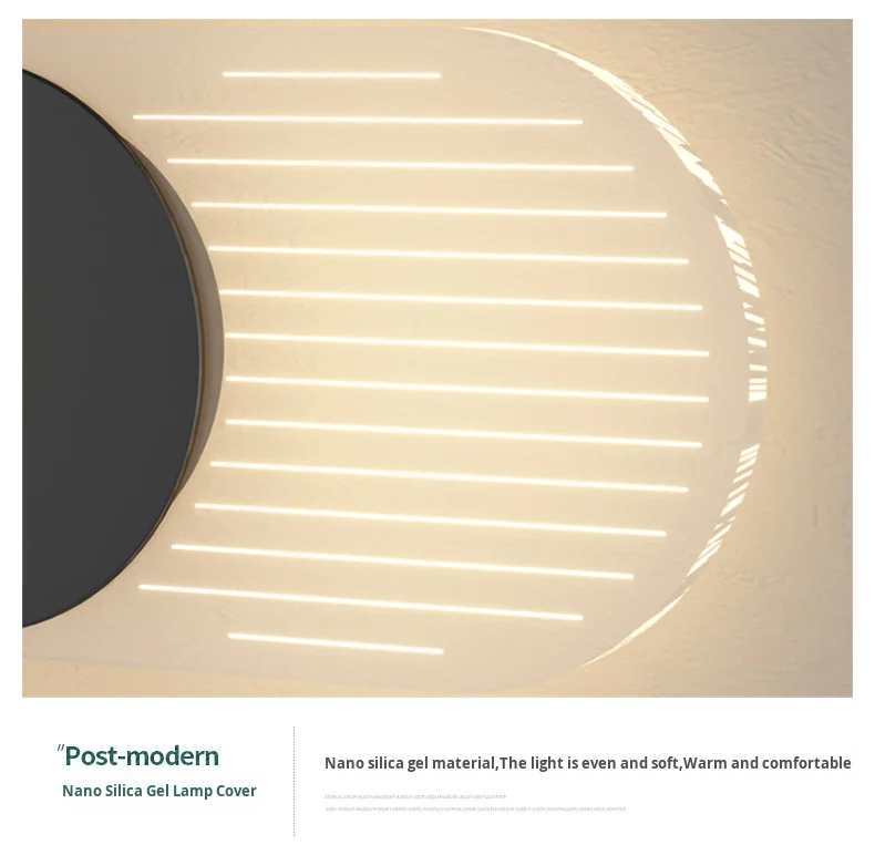 product design model clock bedroom bedside wall lamp living room backdrop led wall light match black and gold iron 220v 90 modern round-14