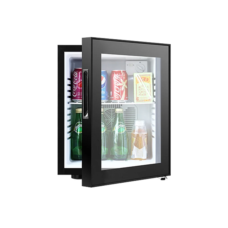 
40L commercial display Refrigerator hotel glass door mini bar fridge 