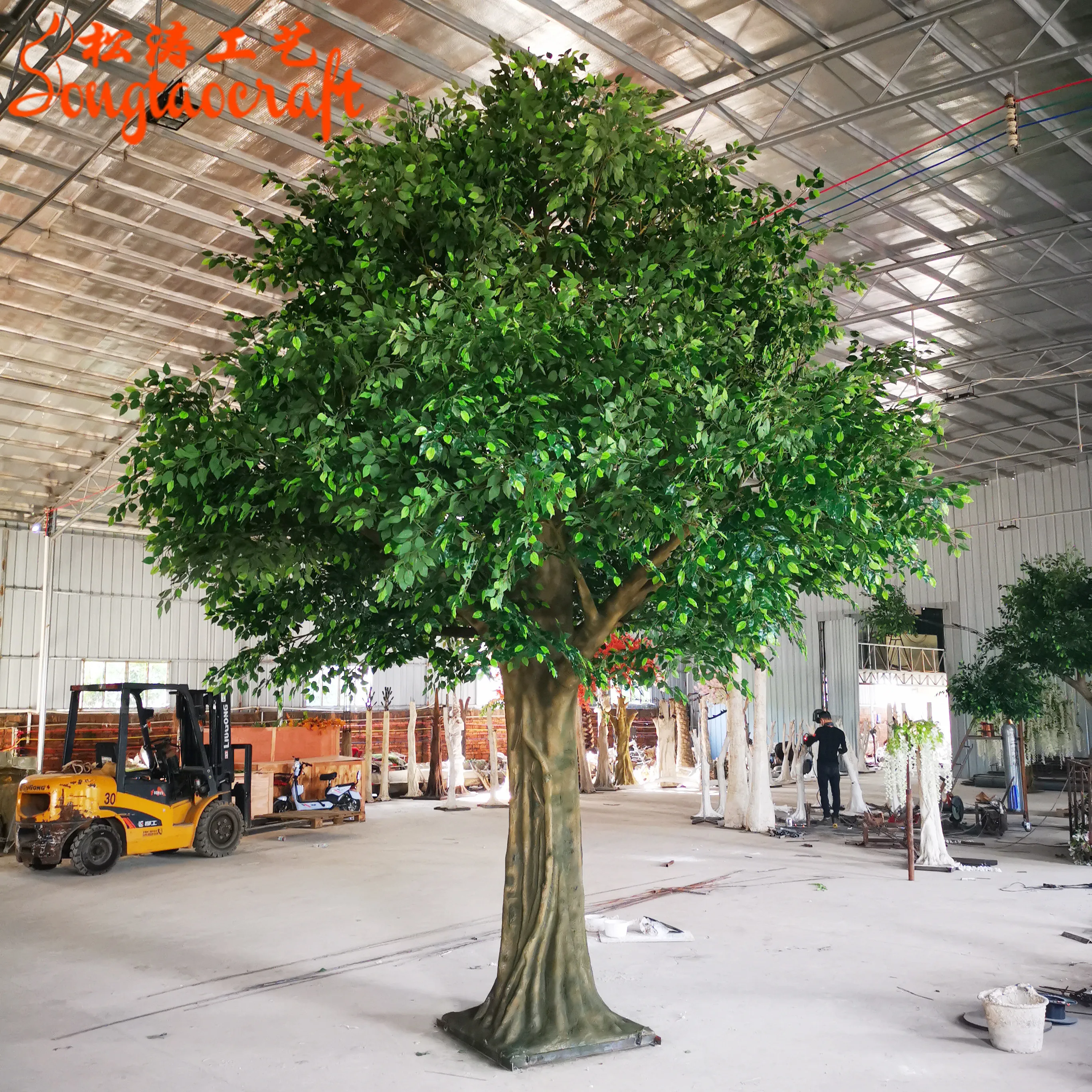 Озон дерево фото Wholesale Fiberglass Branches And Leaves Artificial Banyan Ficus Tree Indoor Art