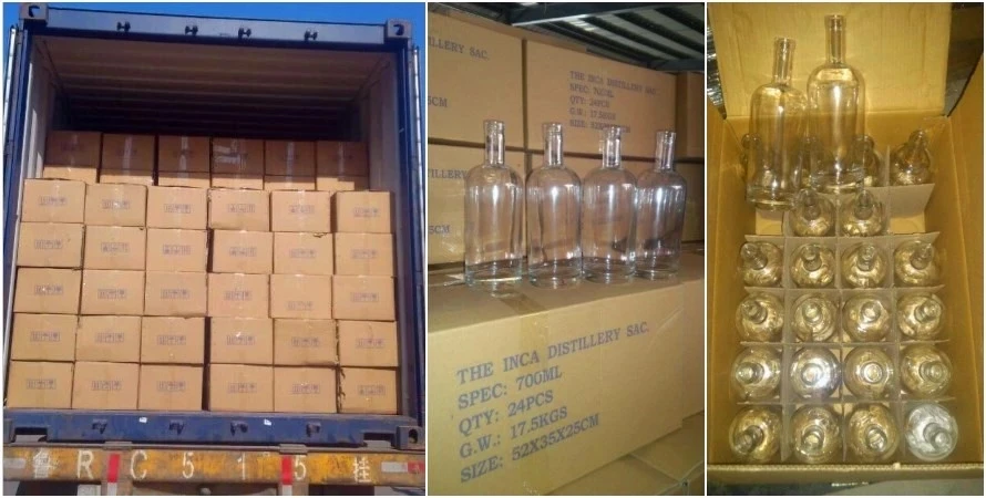 Perfume vodka glass wine bottles 750ml empty whiskey glass bottle square custom glass spirit liquor bottles