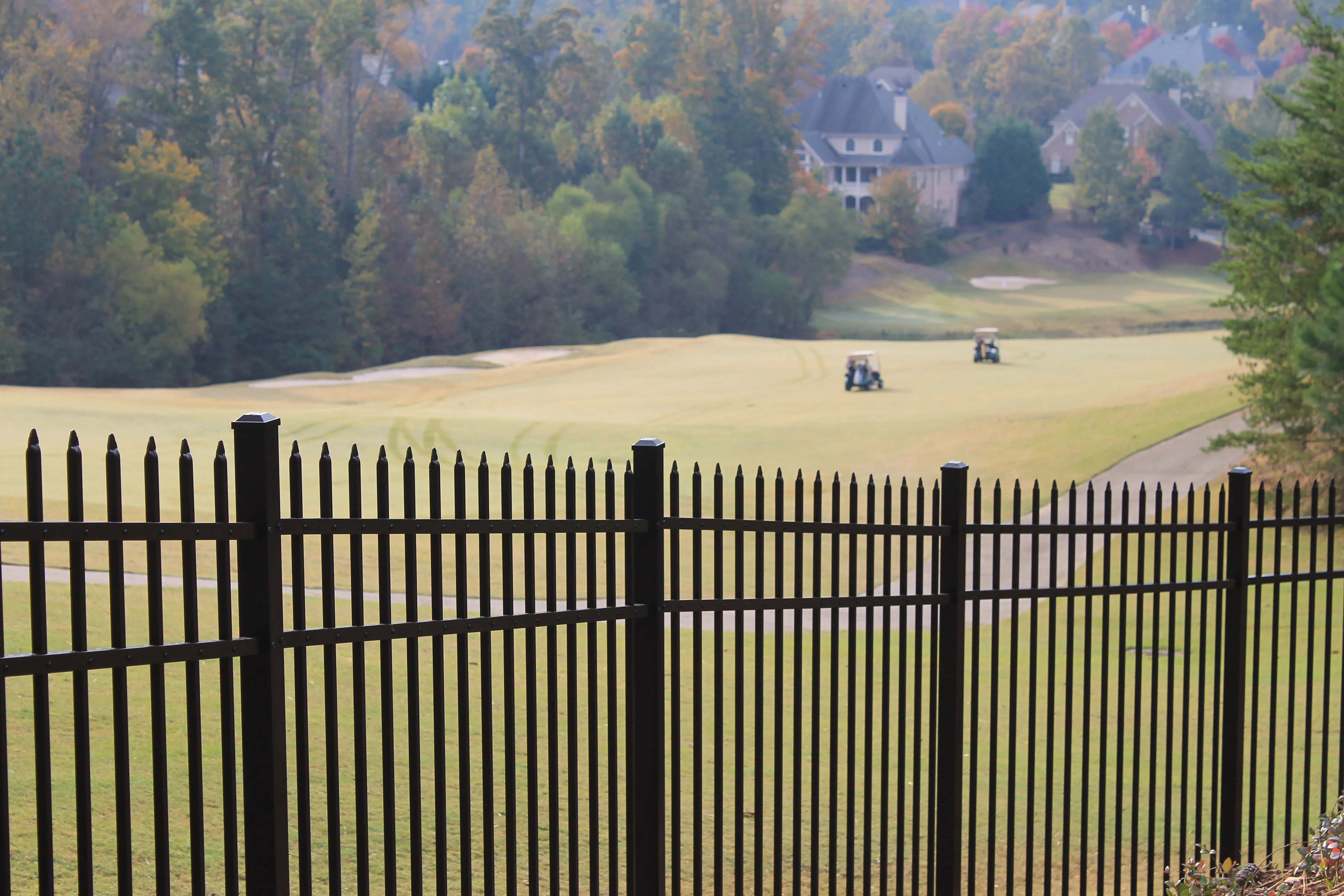 65mm tube black garrison garden fence panels