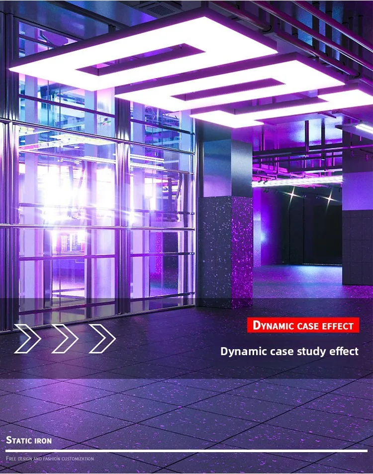 product modern style creative letter shape led digital lamp customized ceiling chandelier for stage dance room-8