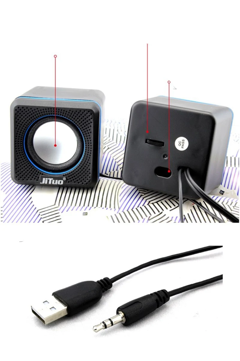 Jituo JT2600 Notebook Desktop Multimedia Mini Speaker Portable USB Small Speaker - ANKUX.COM