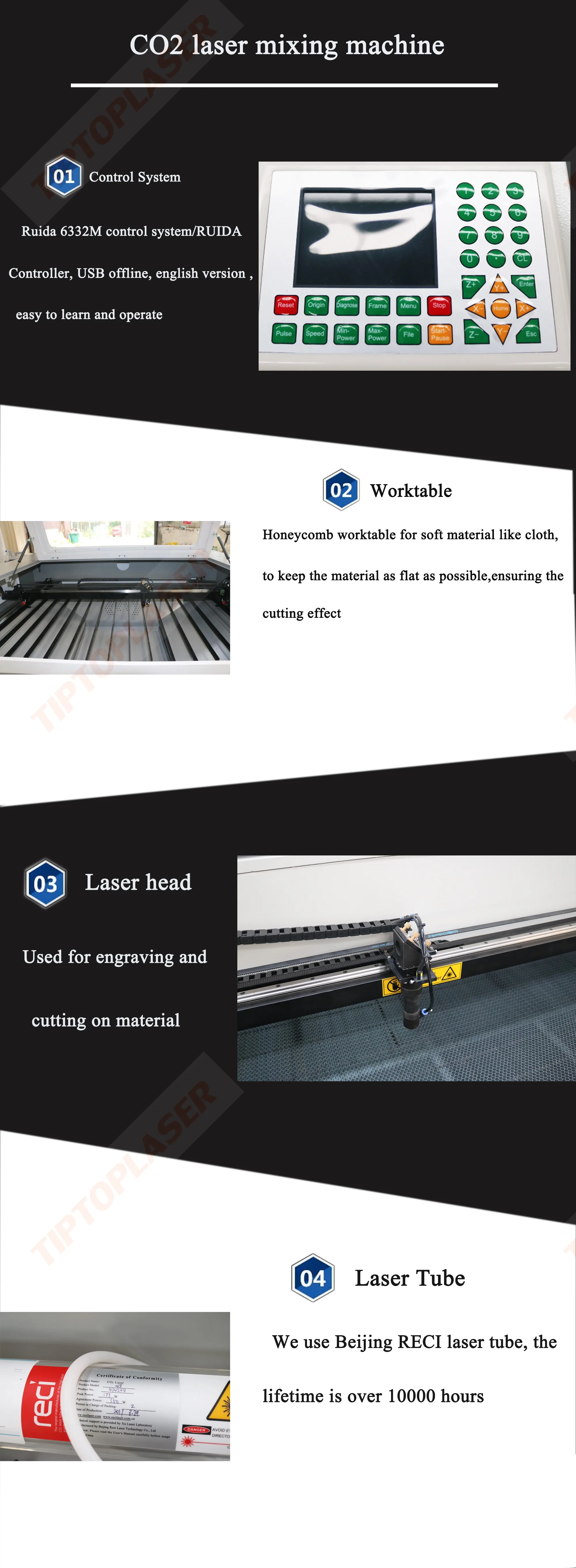 CO2 laser cutting machine for metal