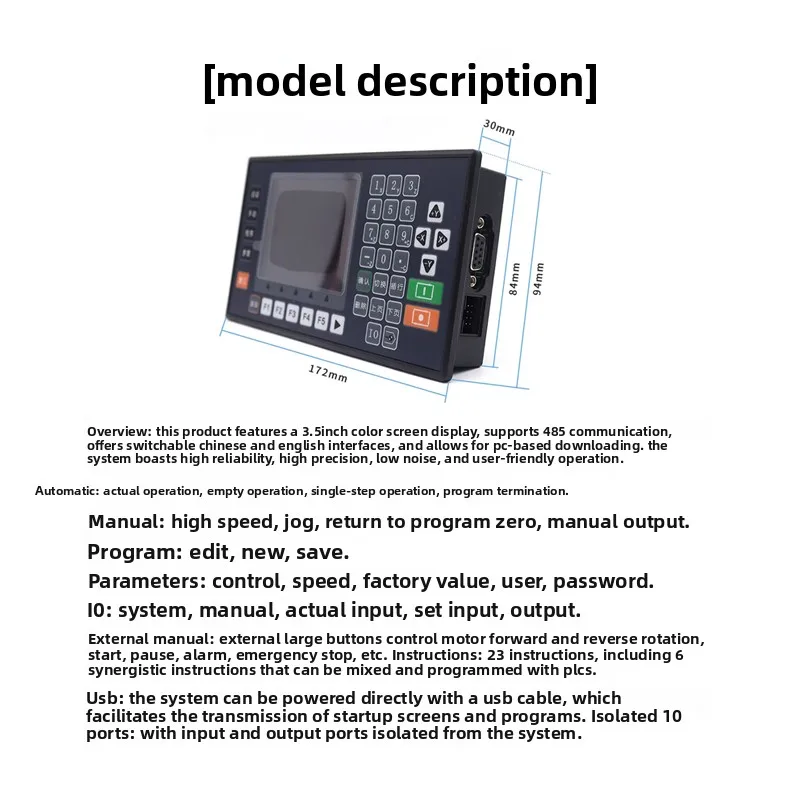 servo motor motion control 15 inch lcd screen dual three axis fixed length programming cnc module slide controller-14