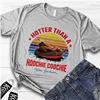 Casual HOT TER THAN A Letter Printed Graphic Tees for Womens Tops T-shirts