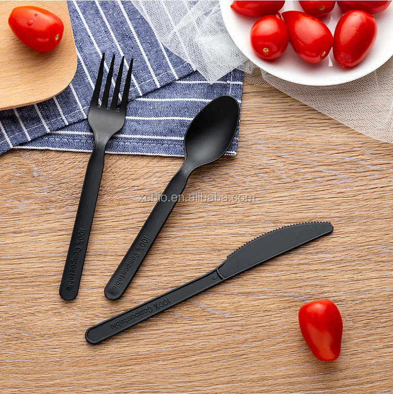 Flatware Set Disposable Fully Compostable Biodegradable PLA Cutlery