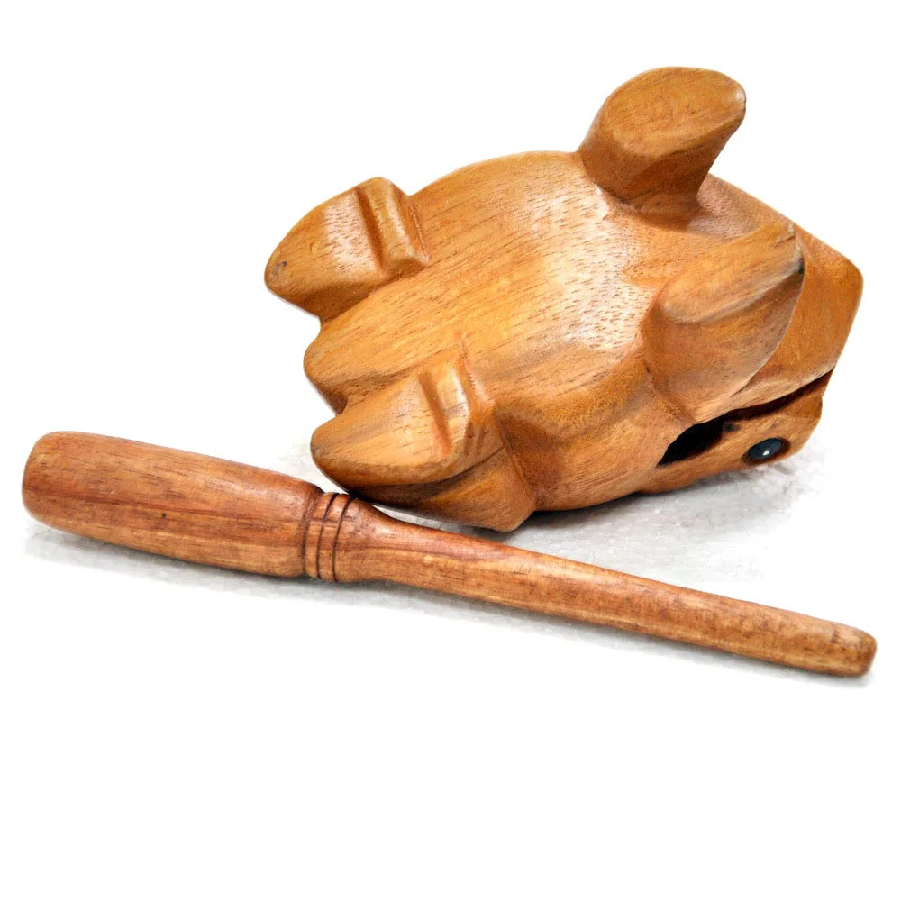 Wholesale Good Quality Handmade Wooden Croaking Frog