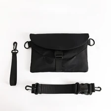 high quality】Sling Bag Men Small Messenger Bag Canvas Casual Shoulder Bag  Mini Mobile Phone Bag Black