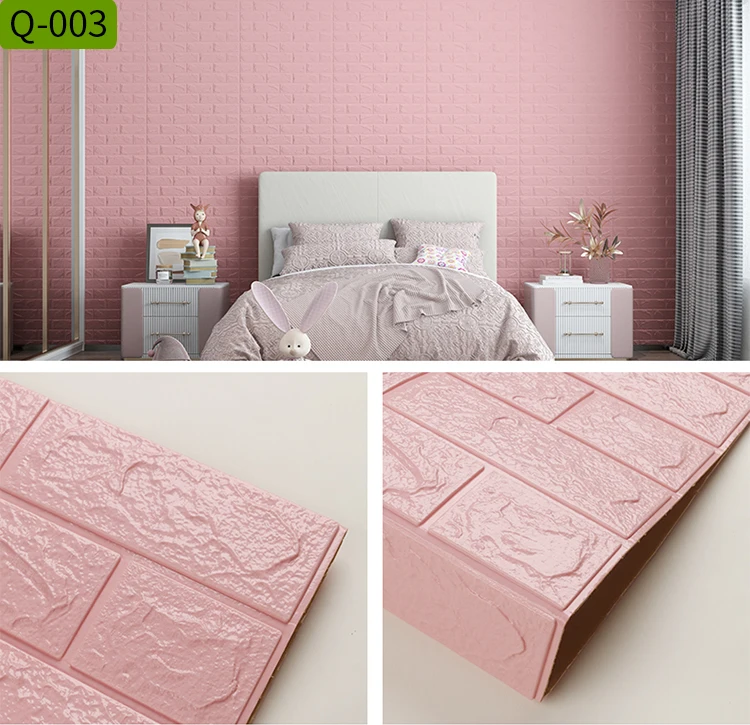 Wallpapers 3D Brick Pattern for TV background Living Room Bedroom Wall Decor DIY Self-adhesive Waterproof PE Foam Wall Sheets