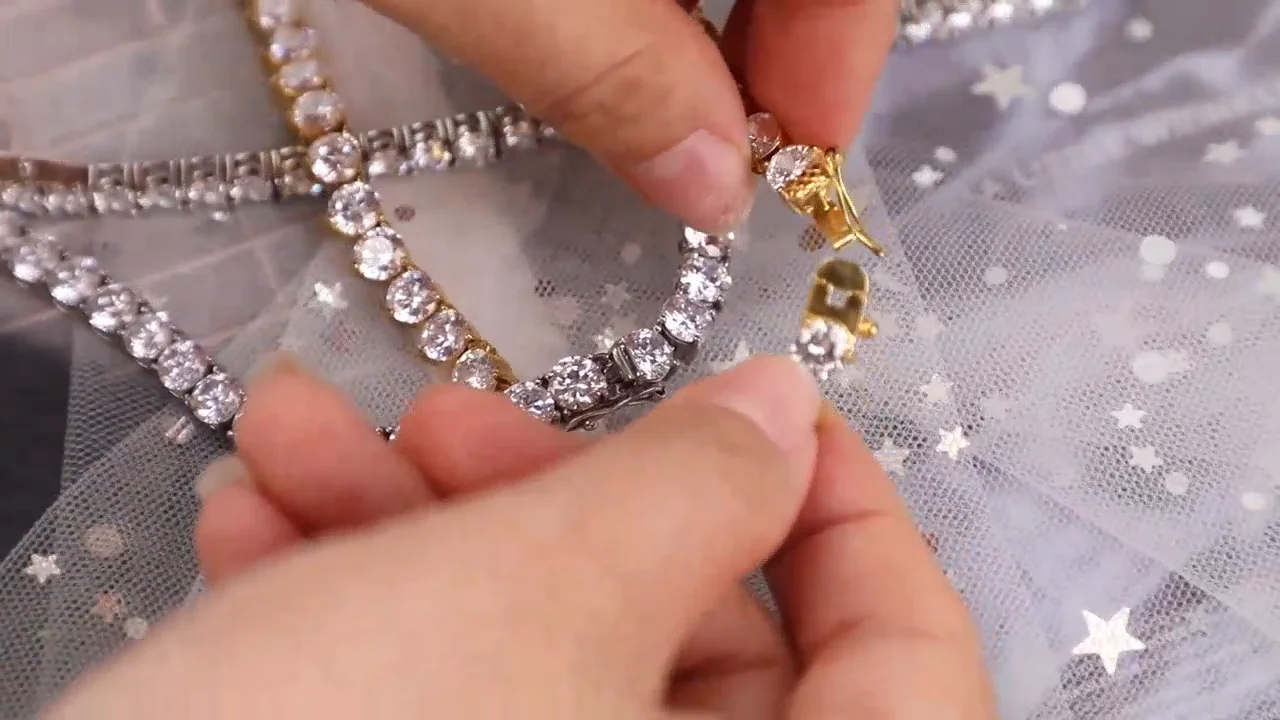 3mm 4mm 5mm 22 Inches Luxury 18k Gold 