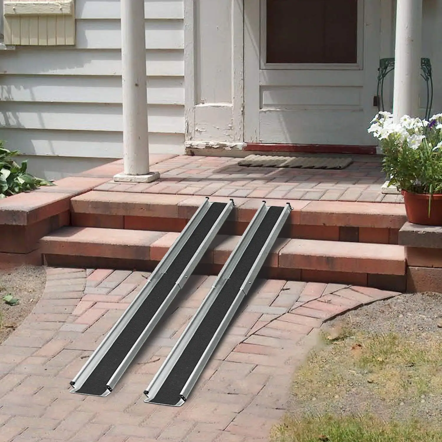 Lightweight Aluminium Telescopic Portable Wheelchair Ramps Folding