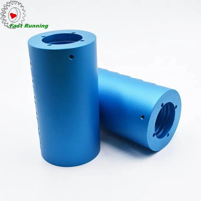 cnc turning milling machined sleeve aluminum blue anodizing auto accessories