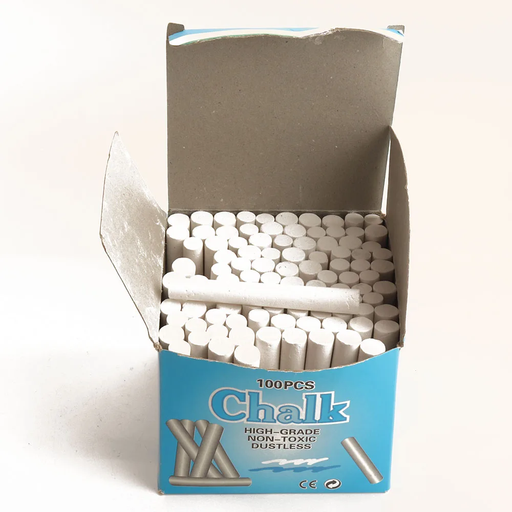 study time 100pcs dustless chalks sidewalk chalk white support