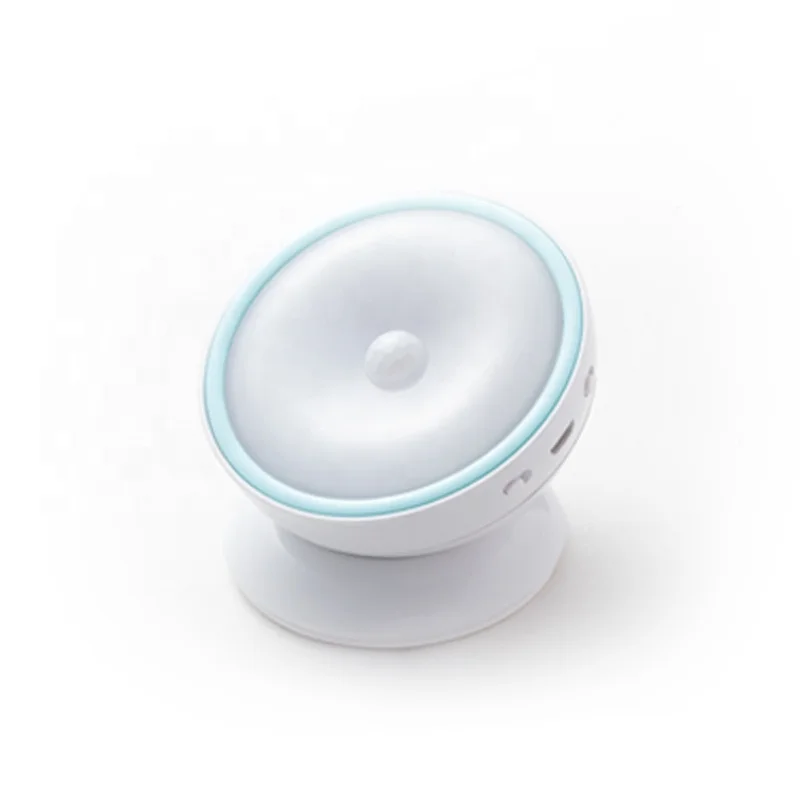 Voice Control Magnet Adsorption, Rotating,Rechargeable,Closets,Corridor  Night Light White Light