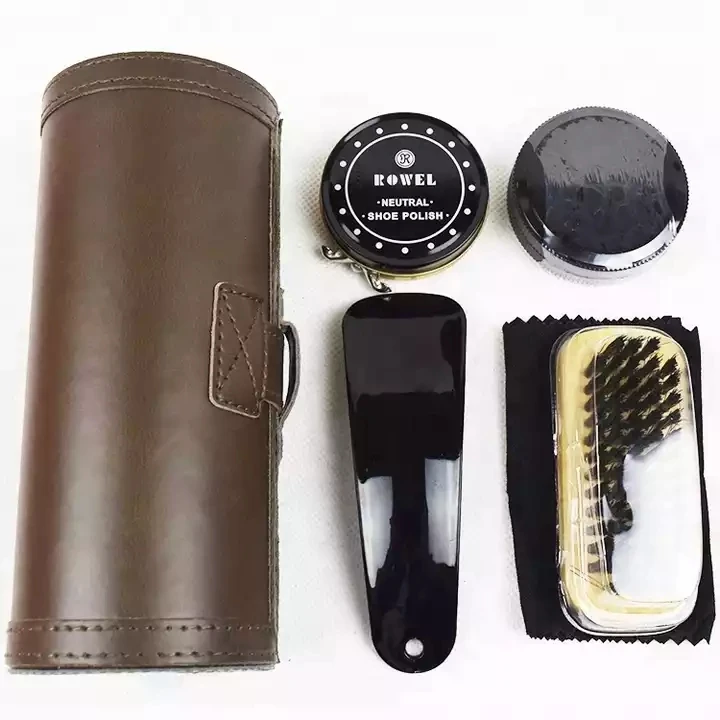 product hot sale 8pcs black travel shoe shine kit hotel shoe shine kit with factory price-2