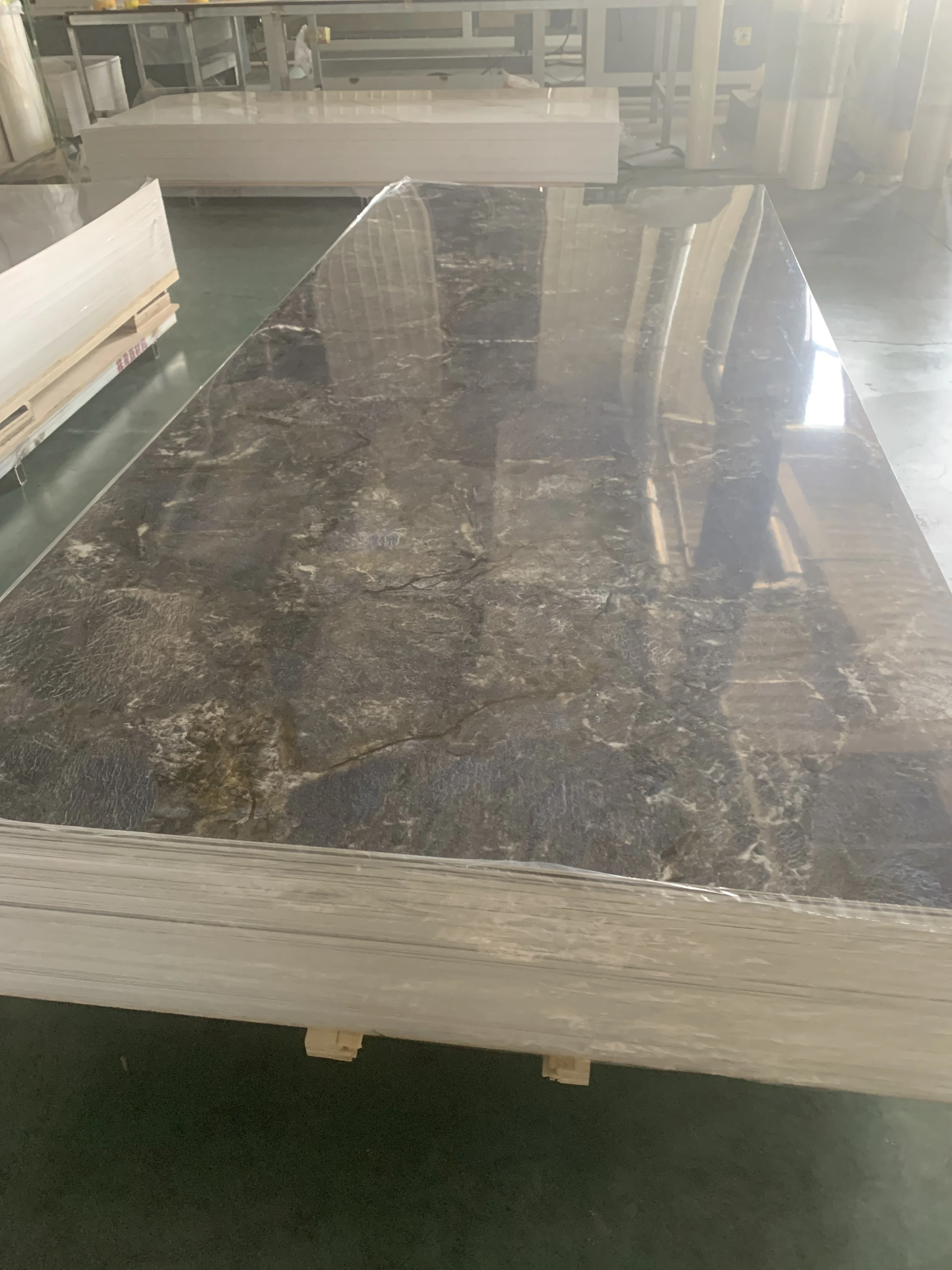 UV PVC Marble Sheet 3mm High Glossy Flexible Pvc Marble Sheet UV Wall ...