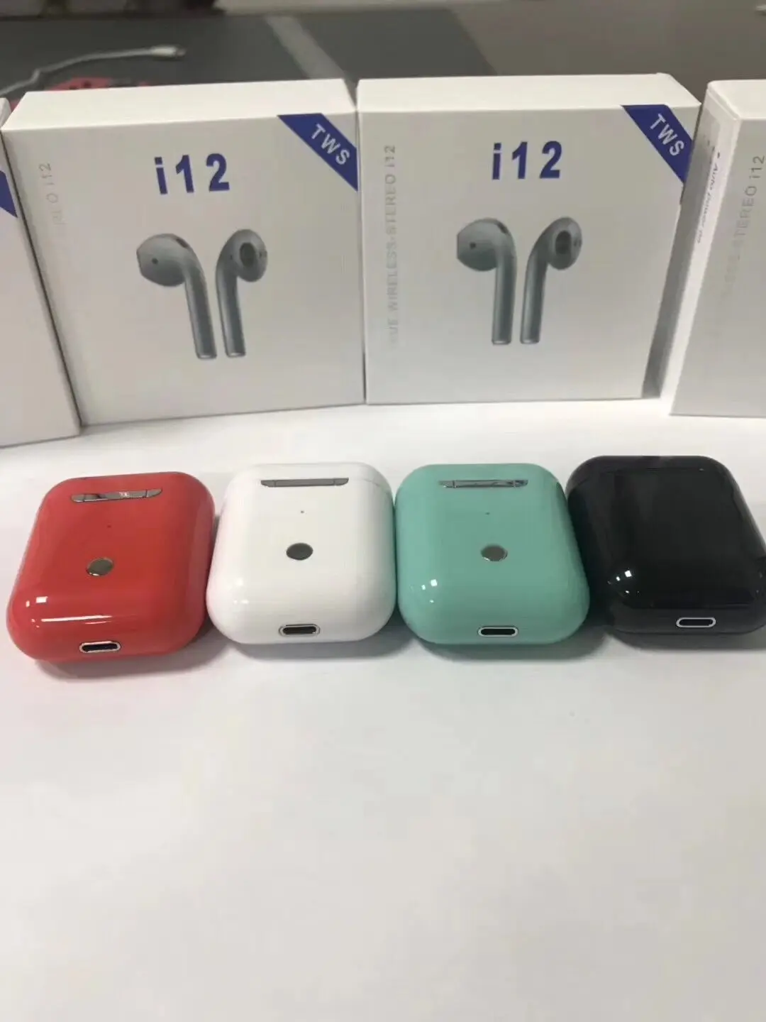 best selling products 2020 wireless headphone earphones i12 tws wireless bluetooth headphone earphones i200 i500 i9000tws - ANKUX.COM