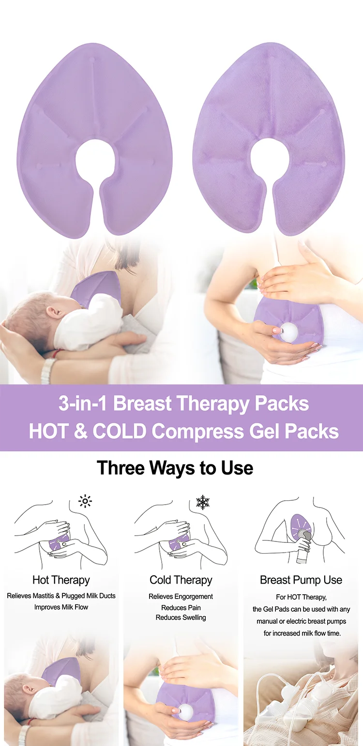 Tempsensing 2pack Gel Breast Pads Hot Cold Compress Essentials
