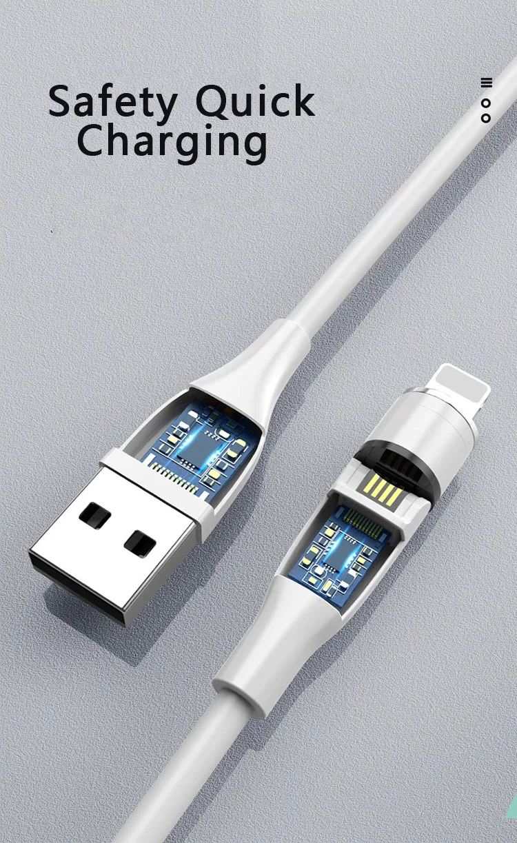 2020 New Trending 3in1 540 Degree Magnetic Cable For Data Transmission For Iphone Type c Micro - ANKUX.COM