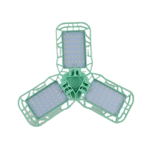 
new upgrade super bright warehouse indoor lighting 60w 6000lm 3 leaf ceiling workshop led garage lights 