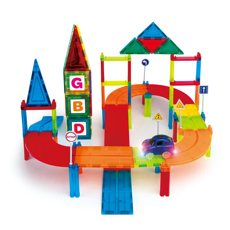 magnetic tiles car set