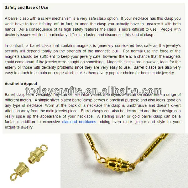 5x7mm Silver Tone Gold Plated Jewelry Barrell Screw Lock Jewelry Barrel