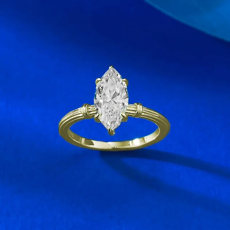New Retro Knot Twist 6*12 Horse Eye Ring S925 Silver Gemstone with Lab Diamond Ancient Luxury Living