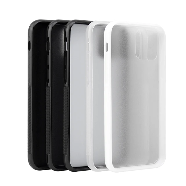 For iPhone 11 Matte Black TPU PC Cell Phone Case with groove material case TPU