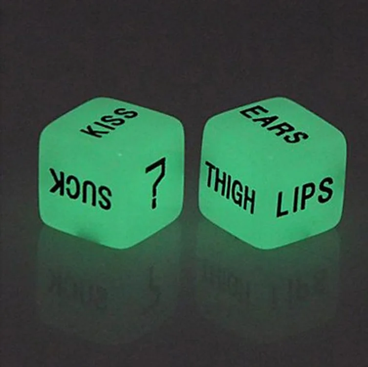 Light Up 2pcs Sex Dice Set Adult Games Flirting Night Club Sex Party