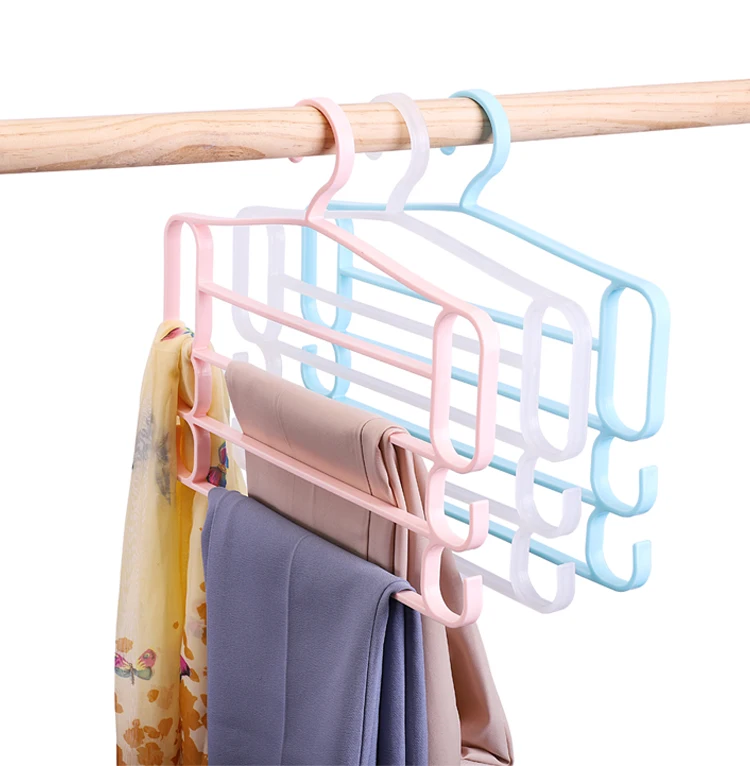 4 Layer Multi Functional Pants Hanger 12kg Pants Storage Rack