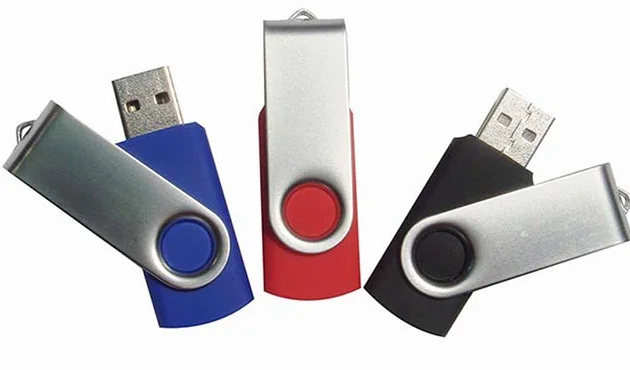 Custom Logo Popular Swivel USB Flash Pen Drive 1GB 2GB 4GB 8GB 16GB 32GB 64GB USB 2.0/3.0 With Logo Printing - ANKUX.COM
