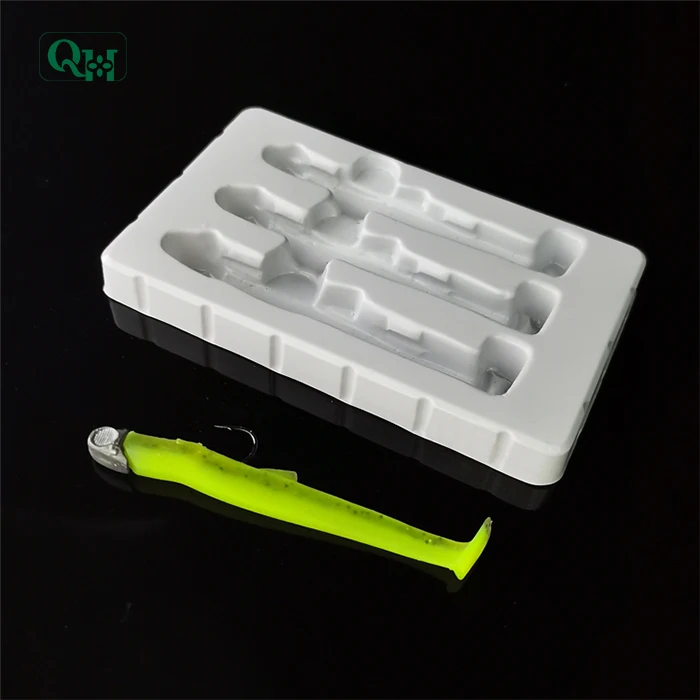 Performance fish lure blister pack tray clear plastic waterproof fish tackle box for fishing hook
