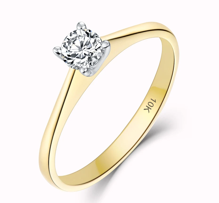 
10K yellow gold fashion moissanite diamond ladies ring Weddings engagement ring fine jewelry 
