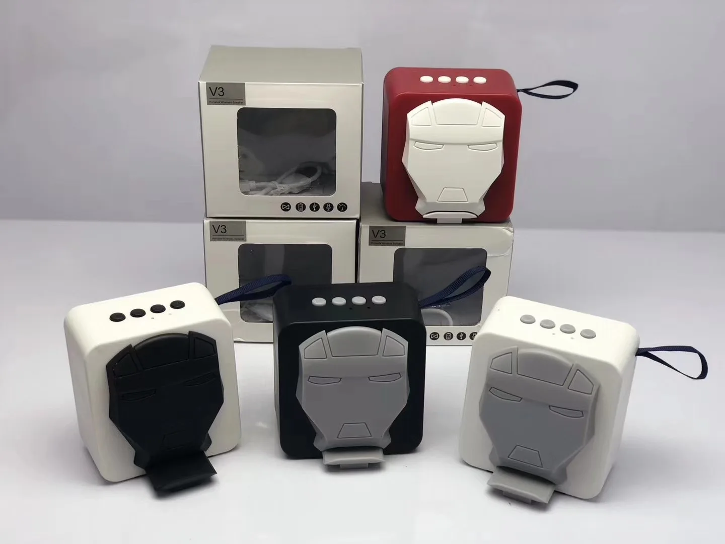 2020 Outdoor portable colorful led speakers wholesale waterproof Wireless stereo bluetooth Speaker Outdoor With LED Light - ANKUX.COM
