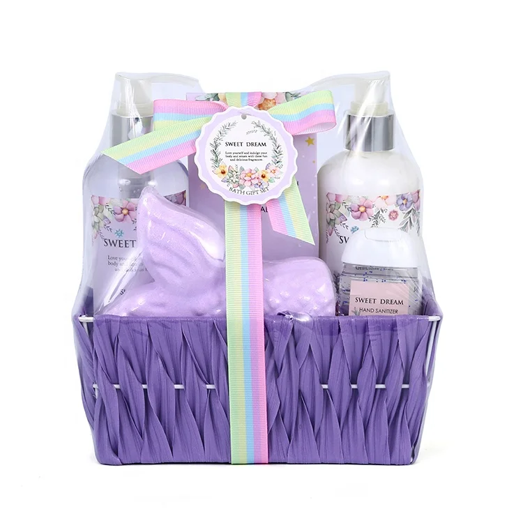 Wholesale Beauty Natural Purple Packaging Bath Spa Gift Set - Buy Spa ...