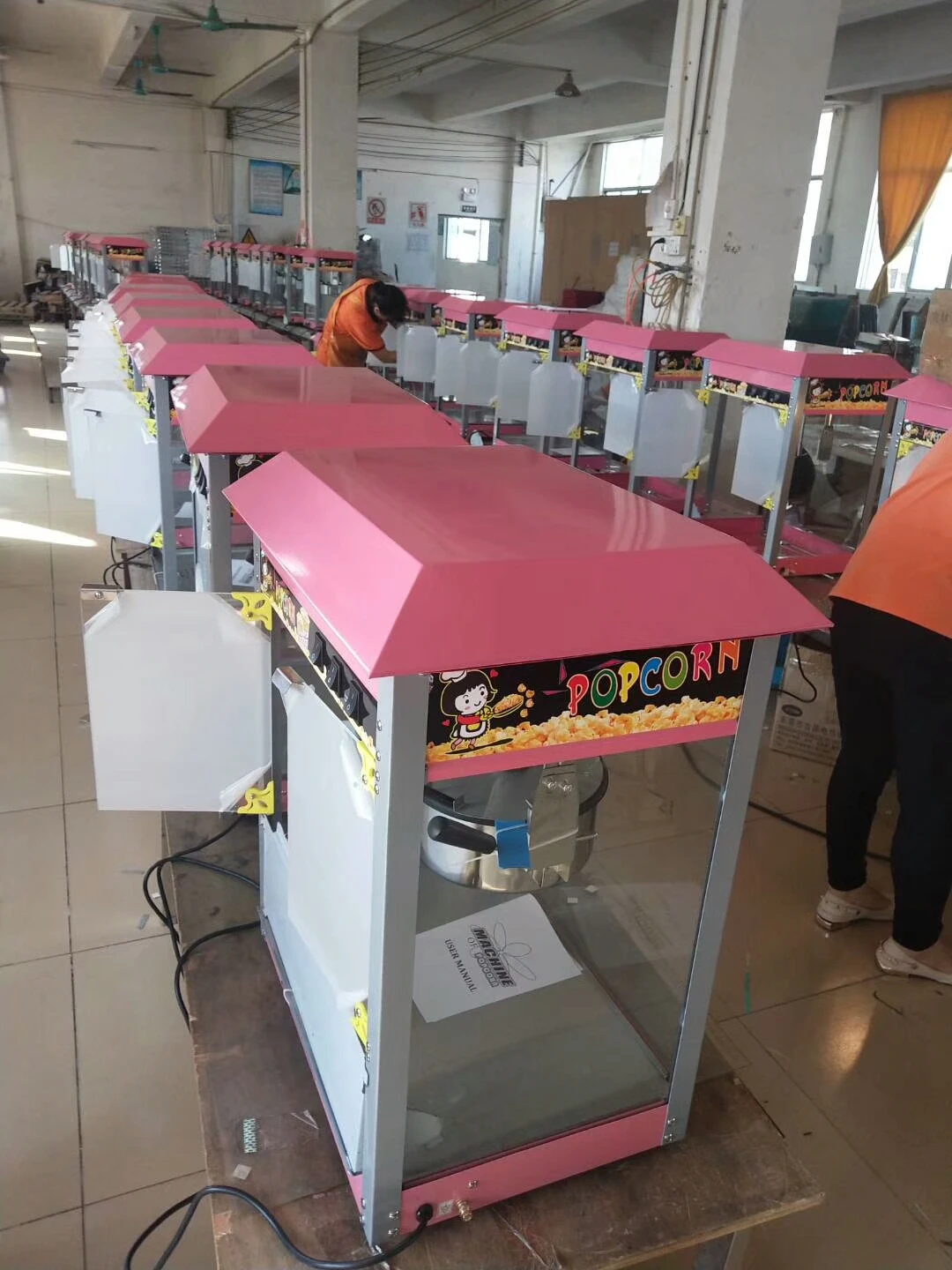 Professional manufacturer automatic control electric operated popcorn machine
