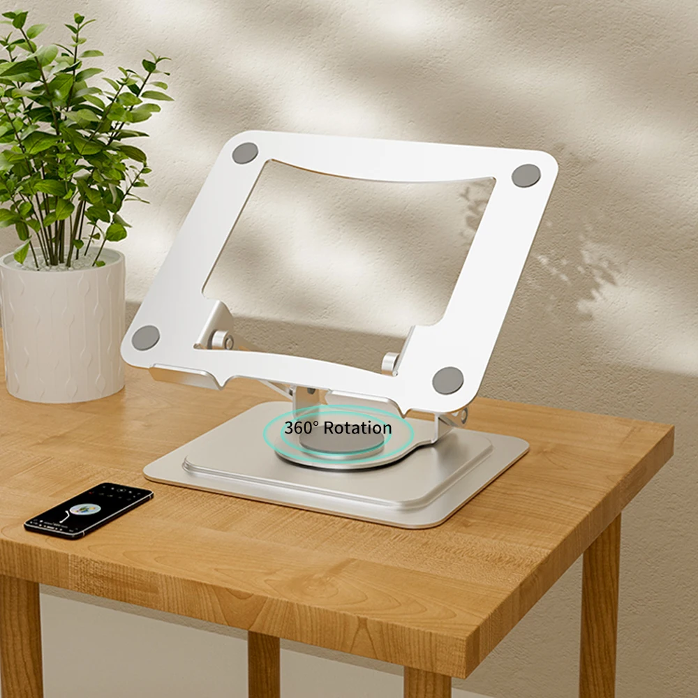 360 Rotation Cooling Laptop Stand For Desk Aluminum Adjustable Computer
