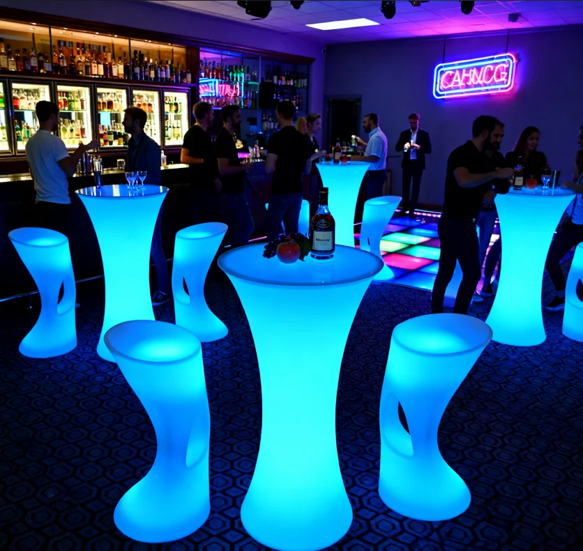 product modern design rechargeable led plastic bar chair set home living room hotel mall waterproof party table furniture durable-1