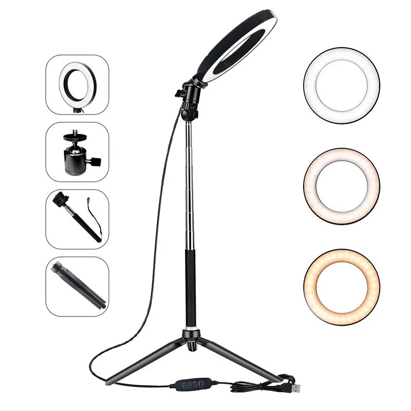 8 inch LED Camera Selfie Ring Light for Phone Tripod for Video Photography