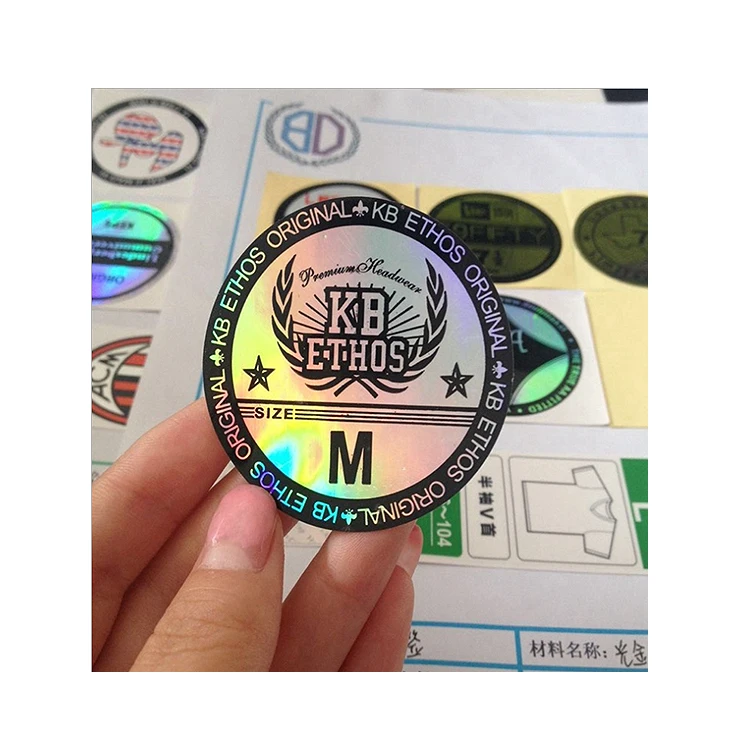 Customized Printed Gold Foil Hologram Label Stickers,Cosmetics