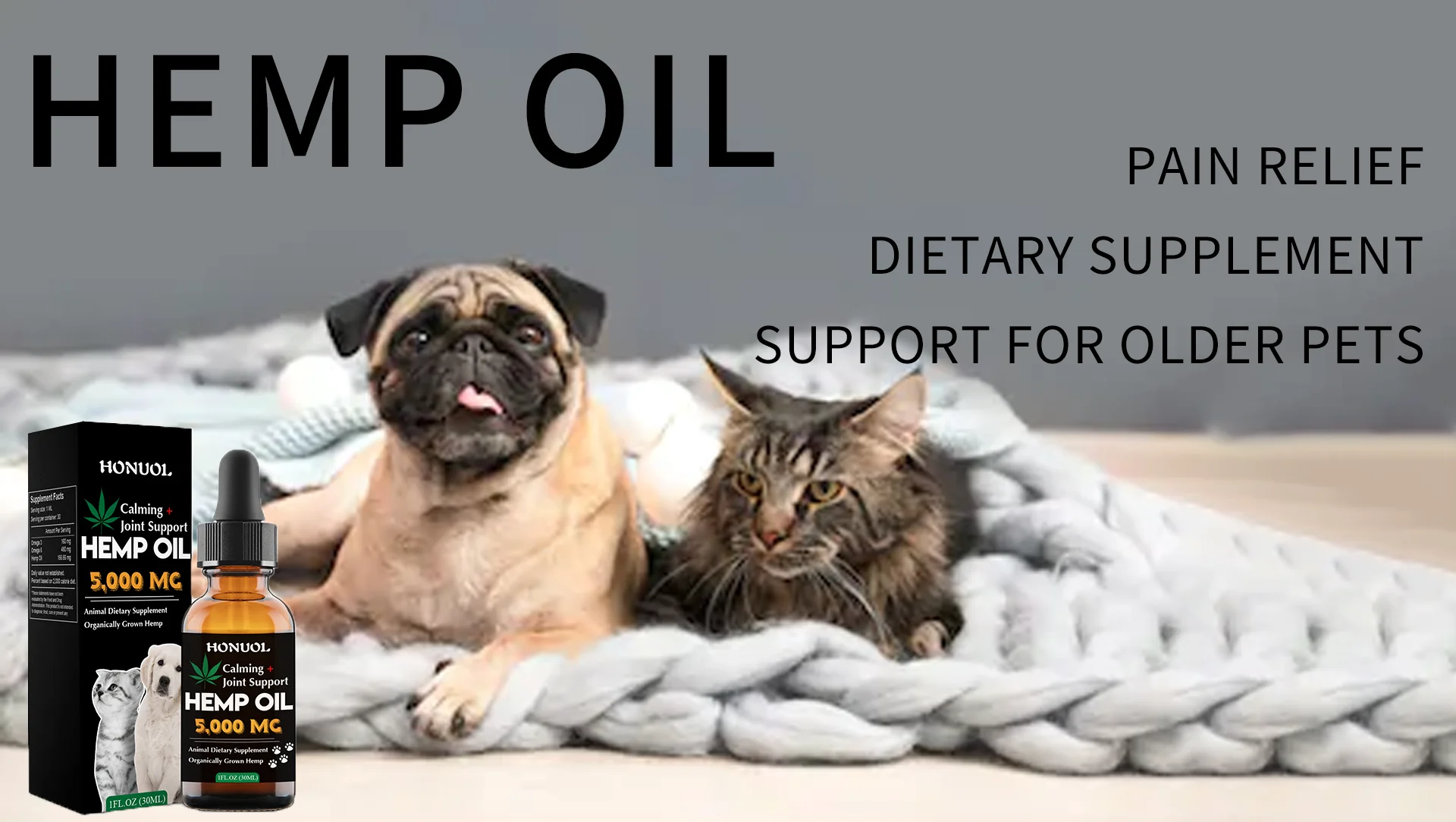 Oem Private Label 30ml 30000mg Pets Hemp Seed Oil For Pet Dogs And Cats
