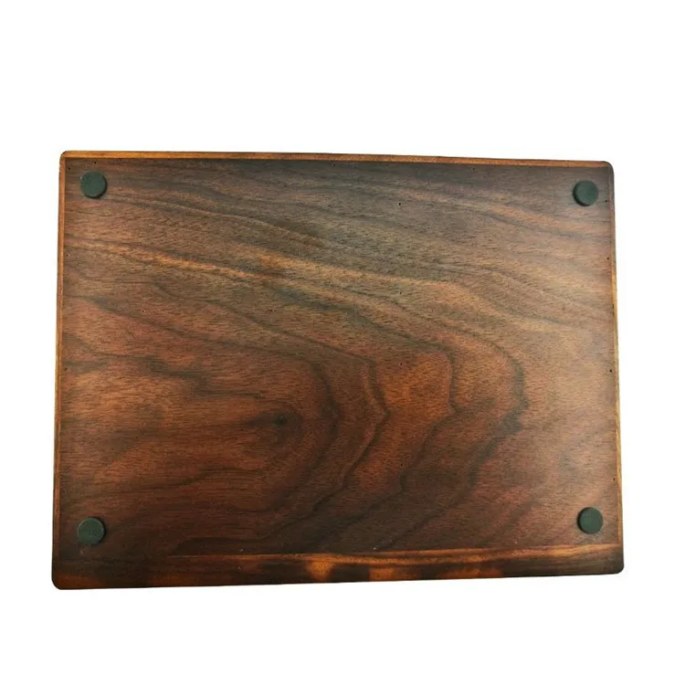 wooden trays with handles and dividers