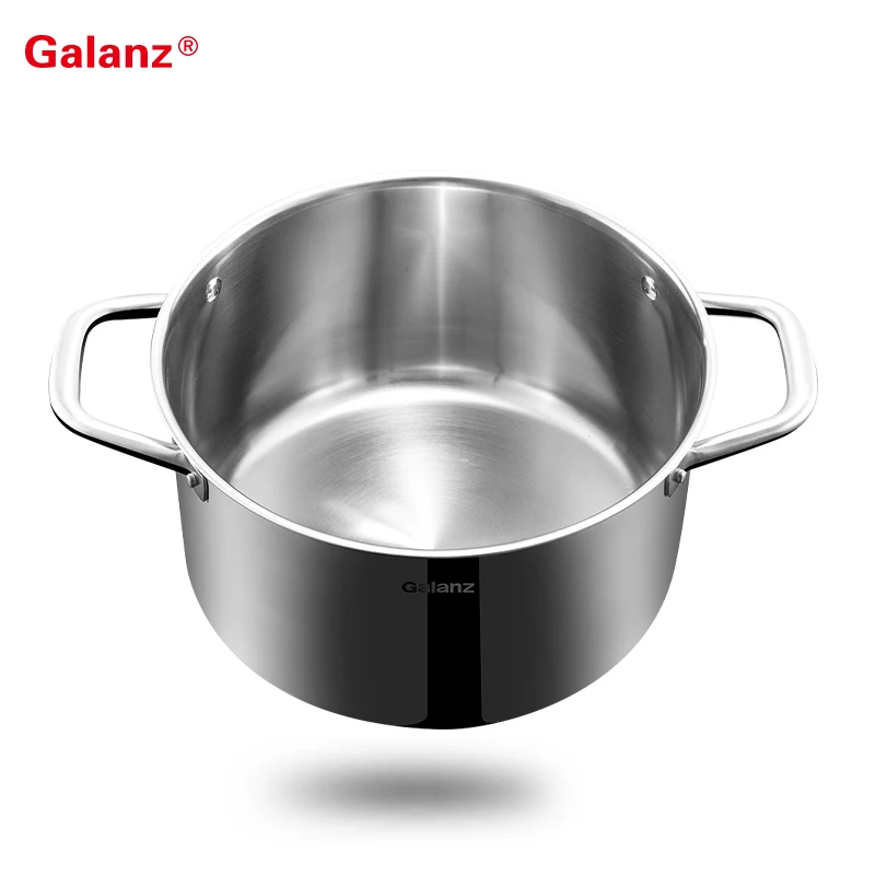 
Wholesale Durable Using big covered stainless steel cookware soup pot 