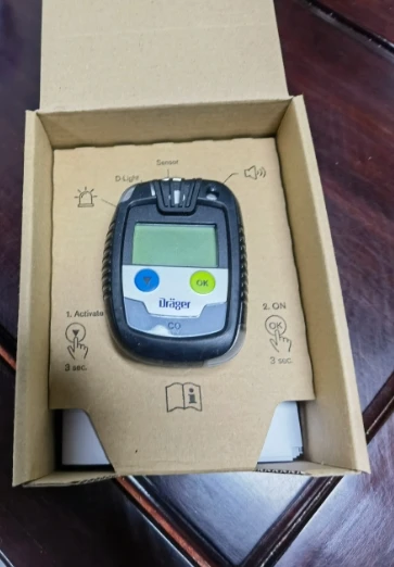 Détecteur De Monoxyde De Carbone Dräger Pac 6000 CO - Triple Alarme (vibreur, Lumière, Son) - Affichage Numérique Intuitif - Compact 64x84 Mm - Pour Professionnels Et Particuliers