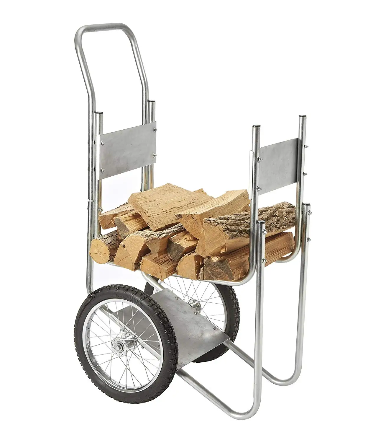 Log Racks & Carriers Firewood Log Cart With Decorative Perforations