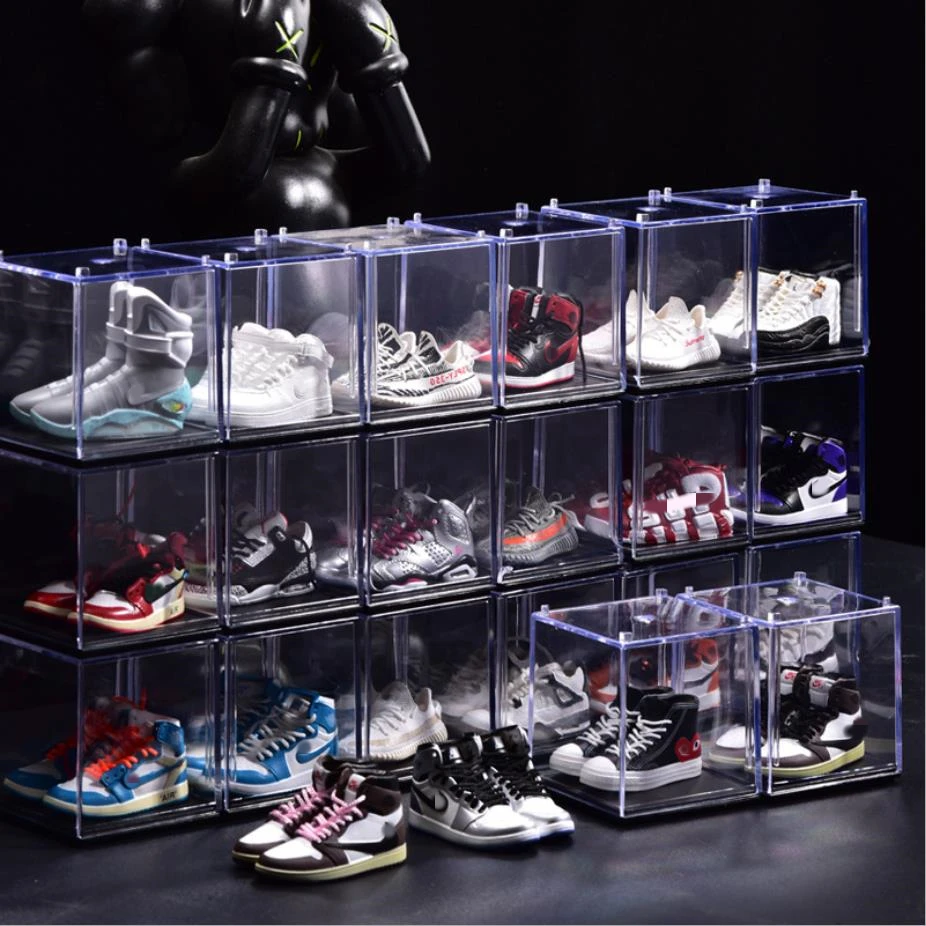 Square Transparent Mini Shoe Box A Mini Basketball Sneaker Plastic 3d ...